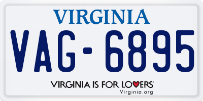 VA license plate VAG6895