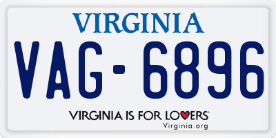 VA license plate VAG6896