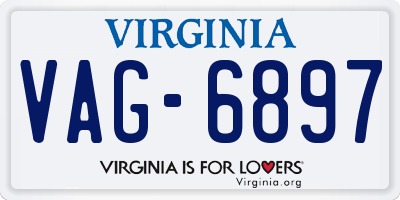 VA license plate VAG6897