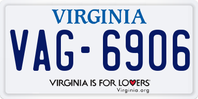 VA license plate VAG6906