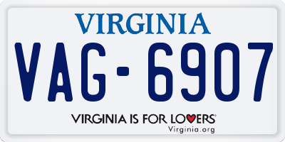 VA license plate VAG6907