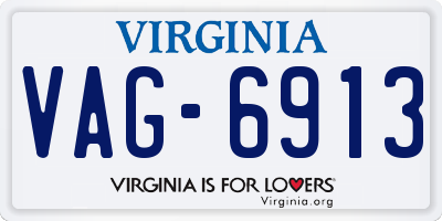 VA license plate VAG6913
