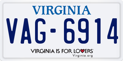 VA license plate VAG6914