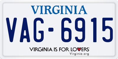 VA license plate VAG6915