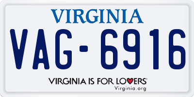 VA license plate VAG6916