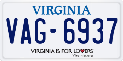VA license plate VAG6937