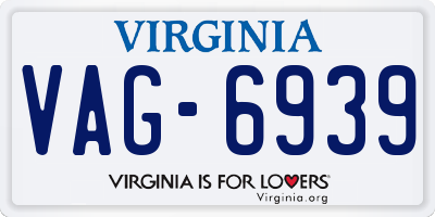 VA license plate VAG6939