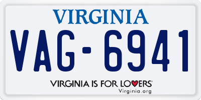 VA license plate VAG6941