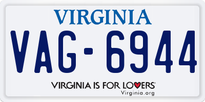 VA license plate VAG6944