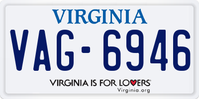 VA license plate VAG6946