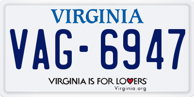 VA license plate VAG6947