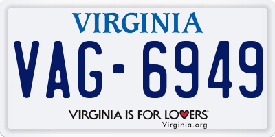 VA license plate VAG6949