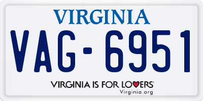 VA license plate VAG6951