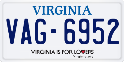 VA license plate VAG6952