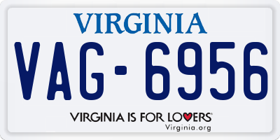 VA license plate VAG6956