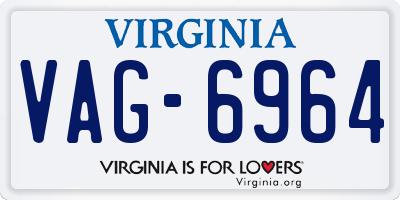 VA license plate VAG6964