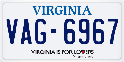VA license plate VAG6967