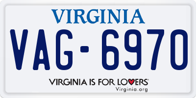 VA license plate VAG6970