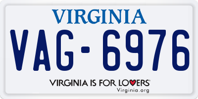 VA license plate VAG6976