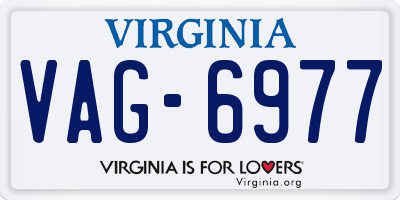 VA license plate VAG6977