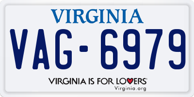 VA license plate VAG6979