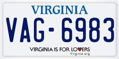 VA license plate VAG6983