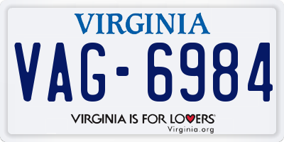 VA license plate VAG6984