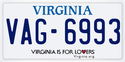 VA license plate VAG6993