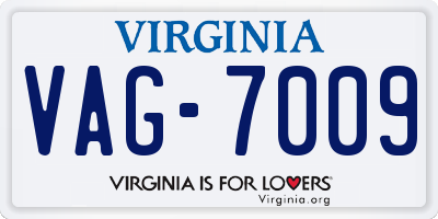 VA license plate VAG7009