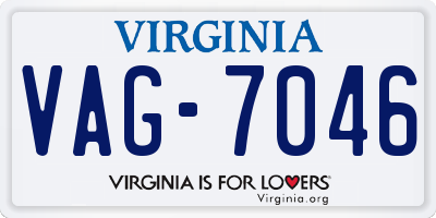 VA license plate VAG7046