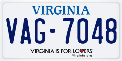 VA license plate VAG7048