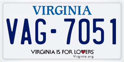 VA license plate VAG7051