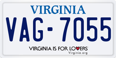 VA license plate VAG7055