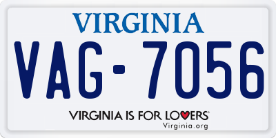 VA license plate VAG7056