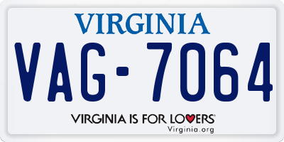VA license plate VAG7064