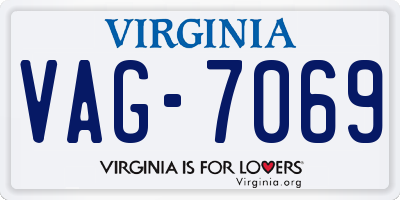 VA license plate VAG7069