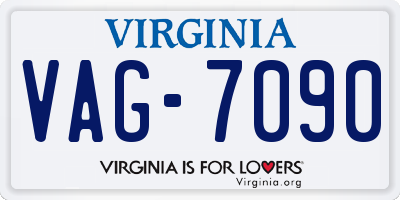 VA license plate VAG7090