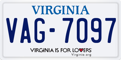 VA license plate VAG7097