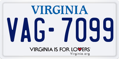 VA license plate VAG7099