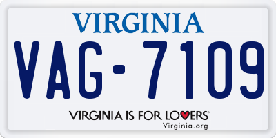 VA license plate VAG7109