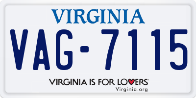 VA license plate VAG7115