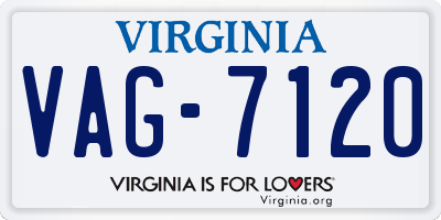 VA license plate VAG7120