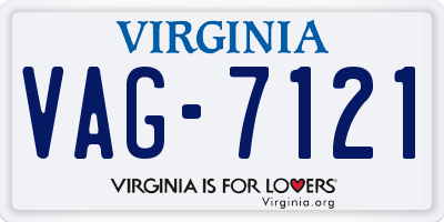 VA license plate VAG7121
