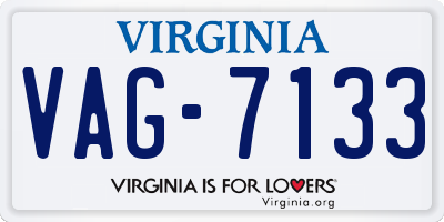 VA license plate VAG7133