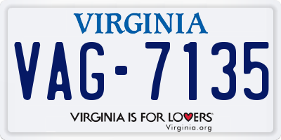 VA license plate VAG7135
