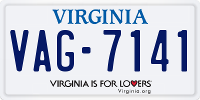 VA license plate VAG7141