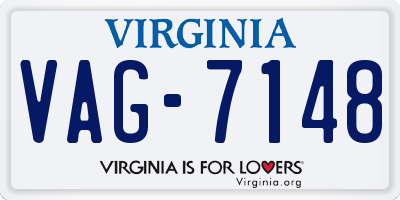 VA license plate VAG7148