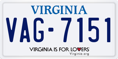 VA license plate VAG7151