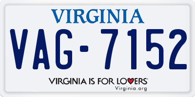VA license plate VAG7152