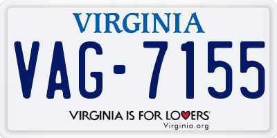 VA license plate VAG7155